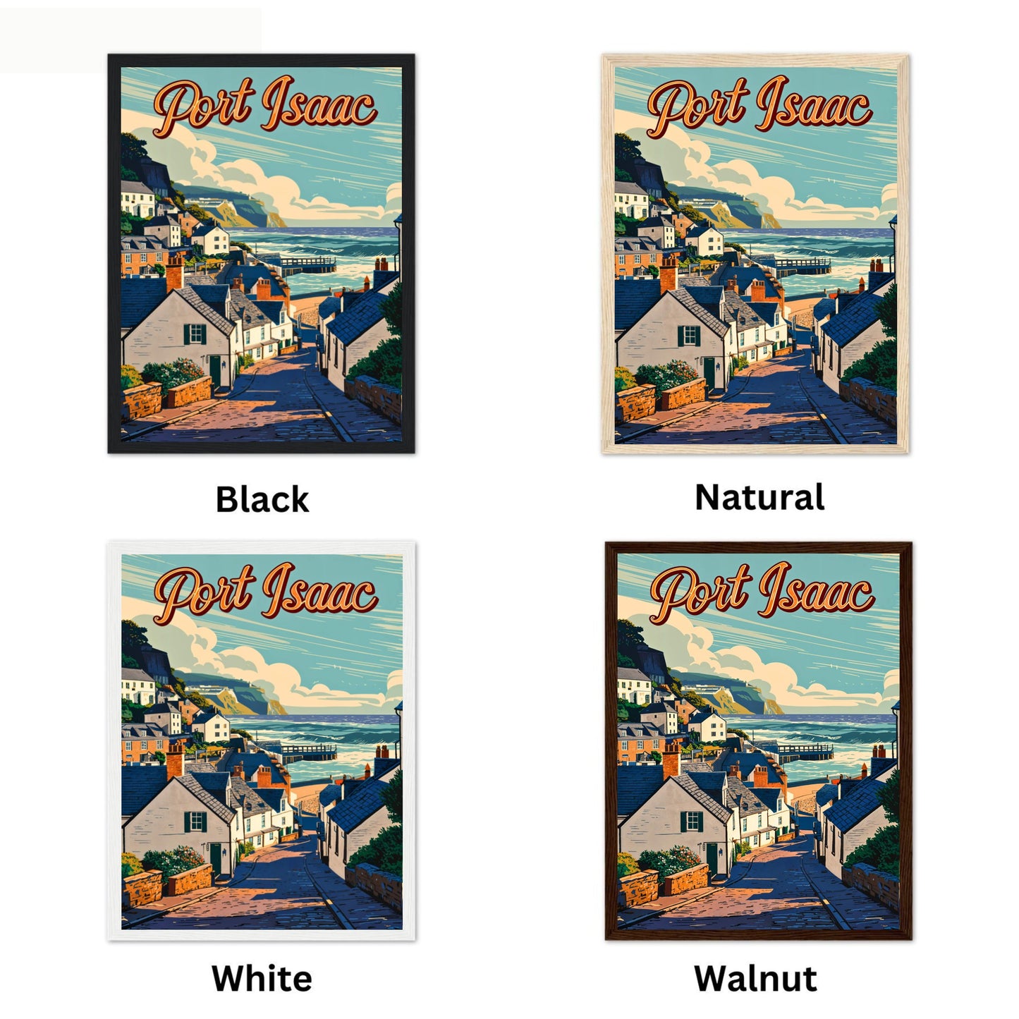 Port Isaac Vintage Travel Poster