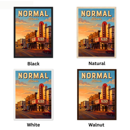 Normal, Illinois Vintage Travel Poster - Afternoon Streets Vibe