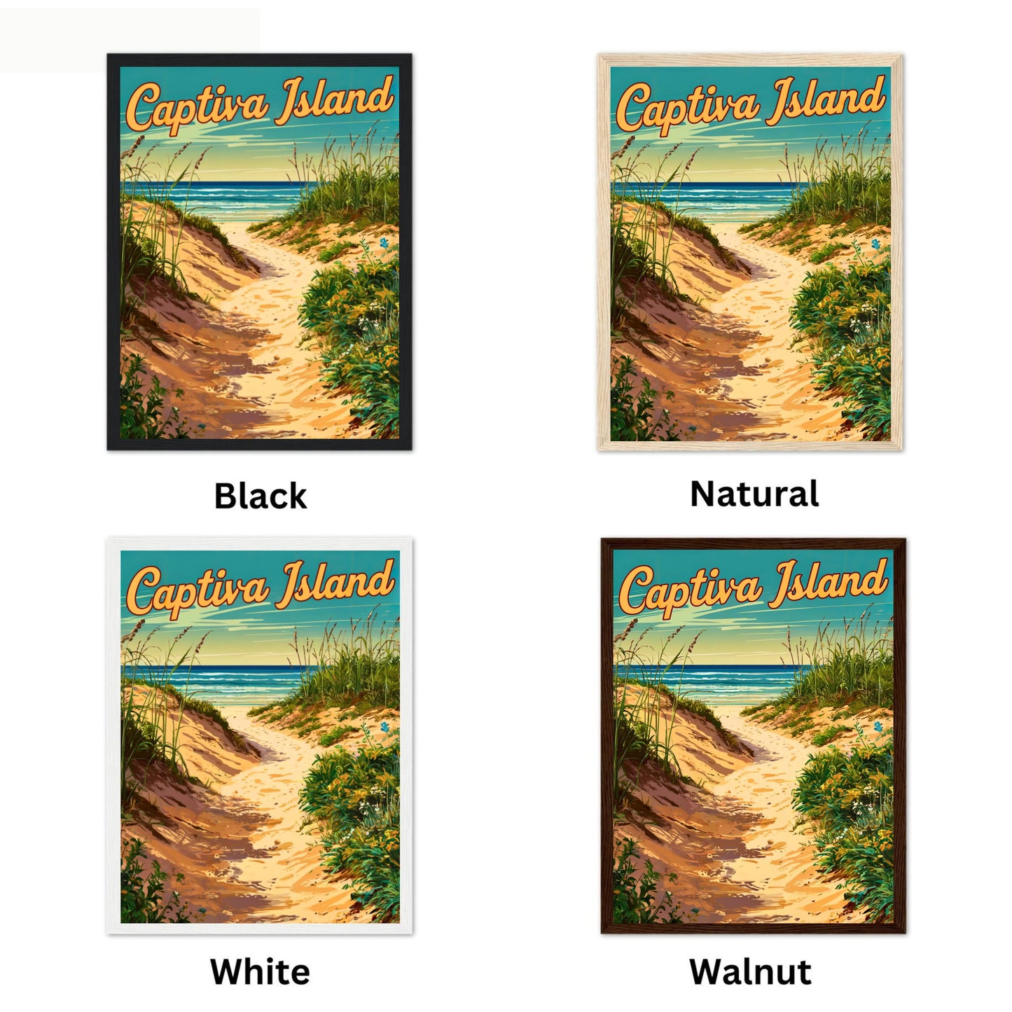 Captiva Island Vintage Travel Poster