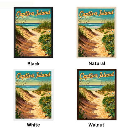 Captiva Island Vintage Travel Poster