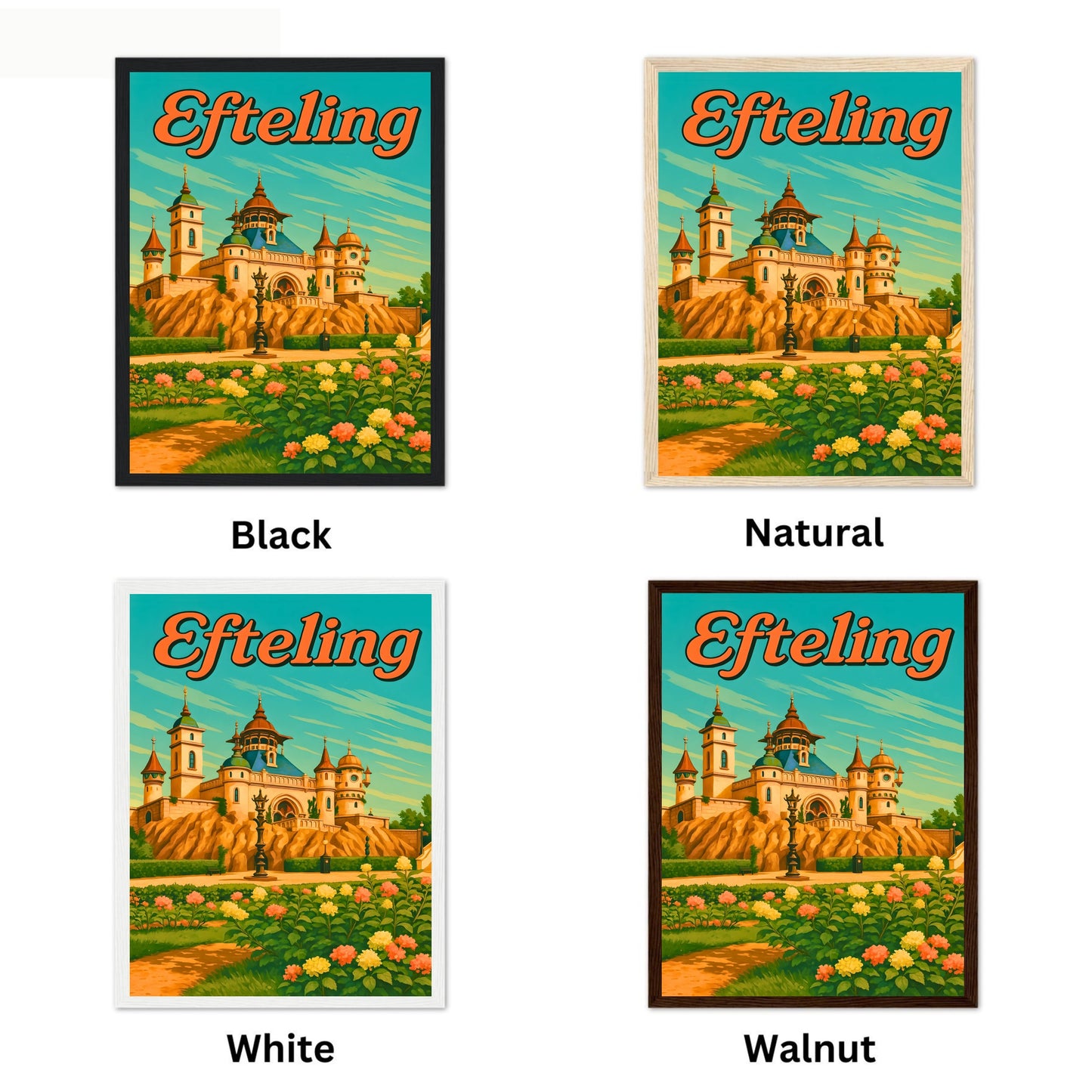 Efteling Vintage Travel Poster - Netherlands