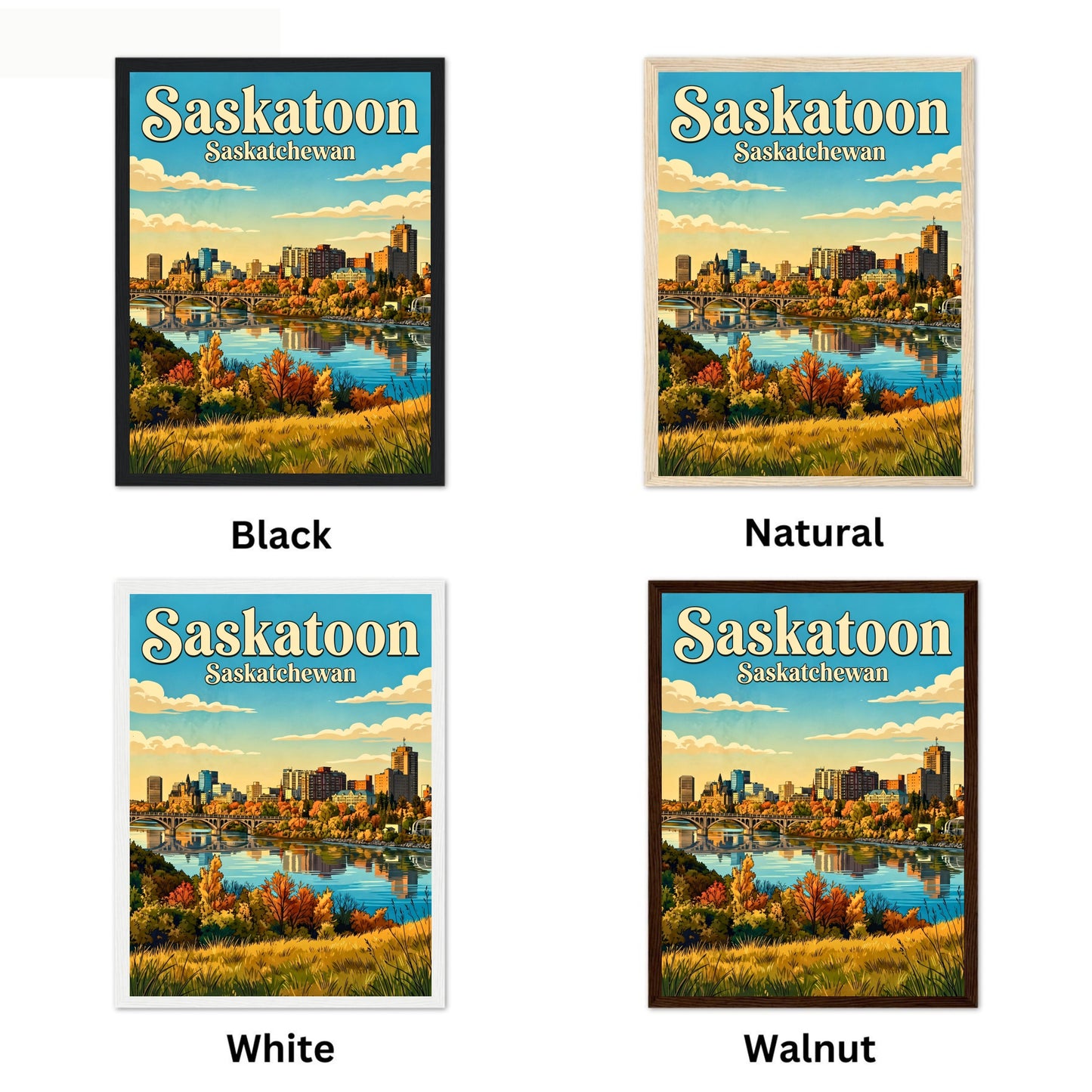 Saskatoon Vintage Travel Poster- Land of Living Skies