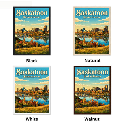 Saskatoon Vintage Travel Poster- Land of Living Skies