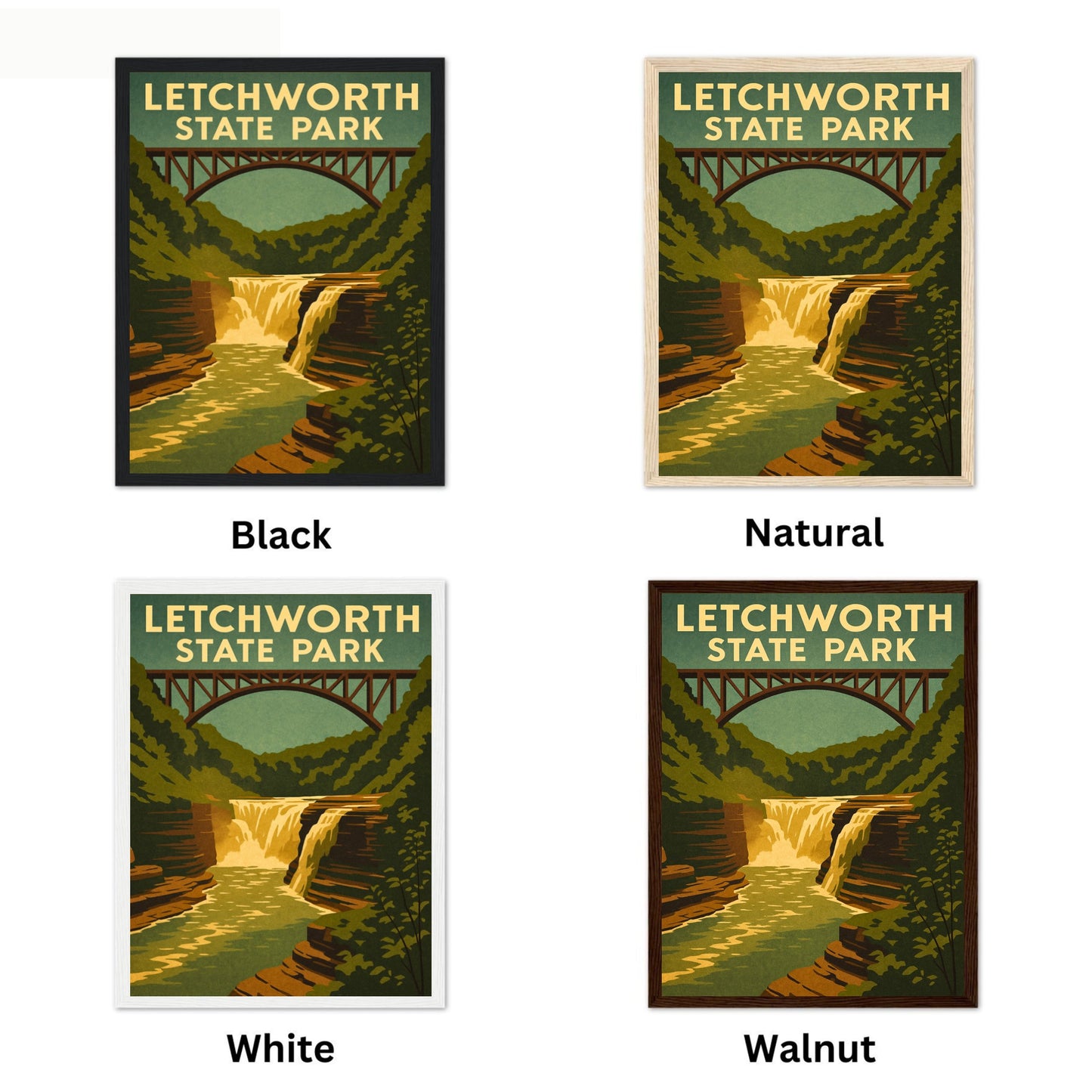 Letchworth State Park Vintage Travel Poster - The Grand Canyon of the East