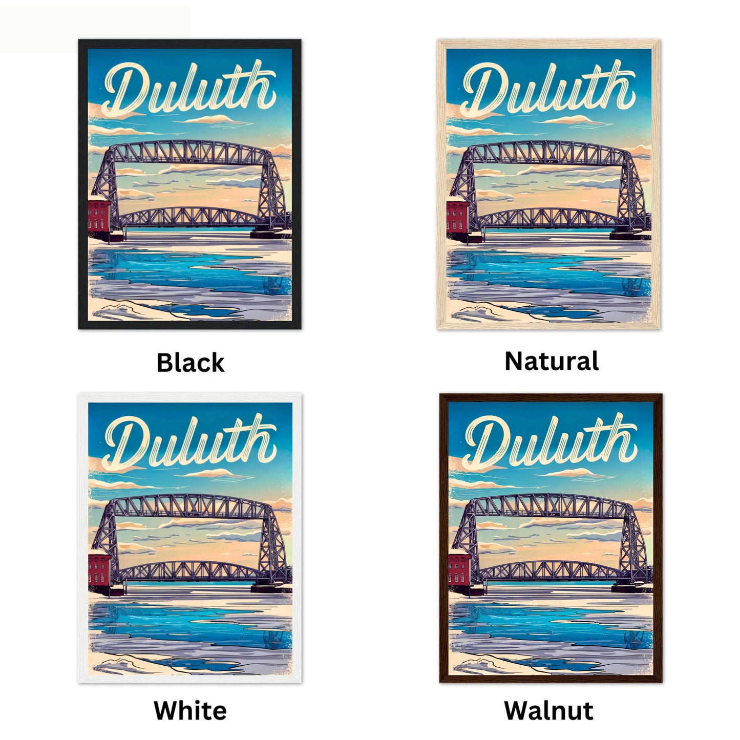 Duluth Vintage Travel Poster - Captivating Bridge Minnesota