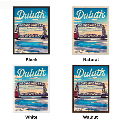 Duluth Vintage Travel Poster - Captivating Bridge Minnesota