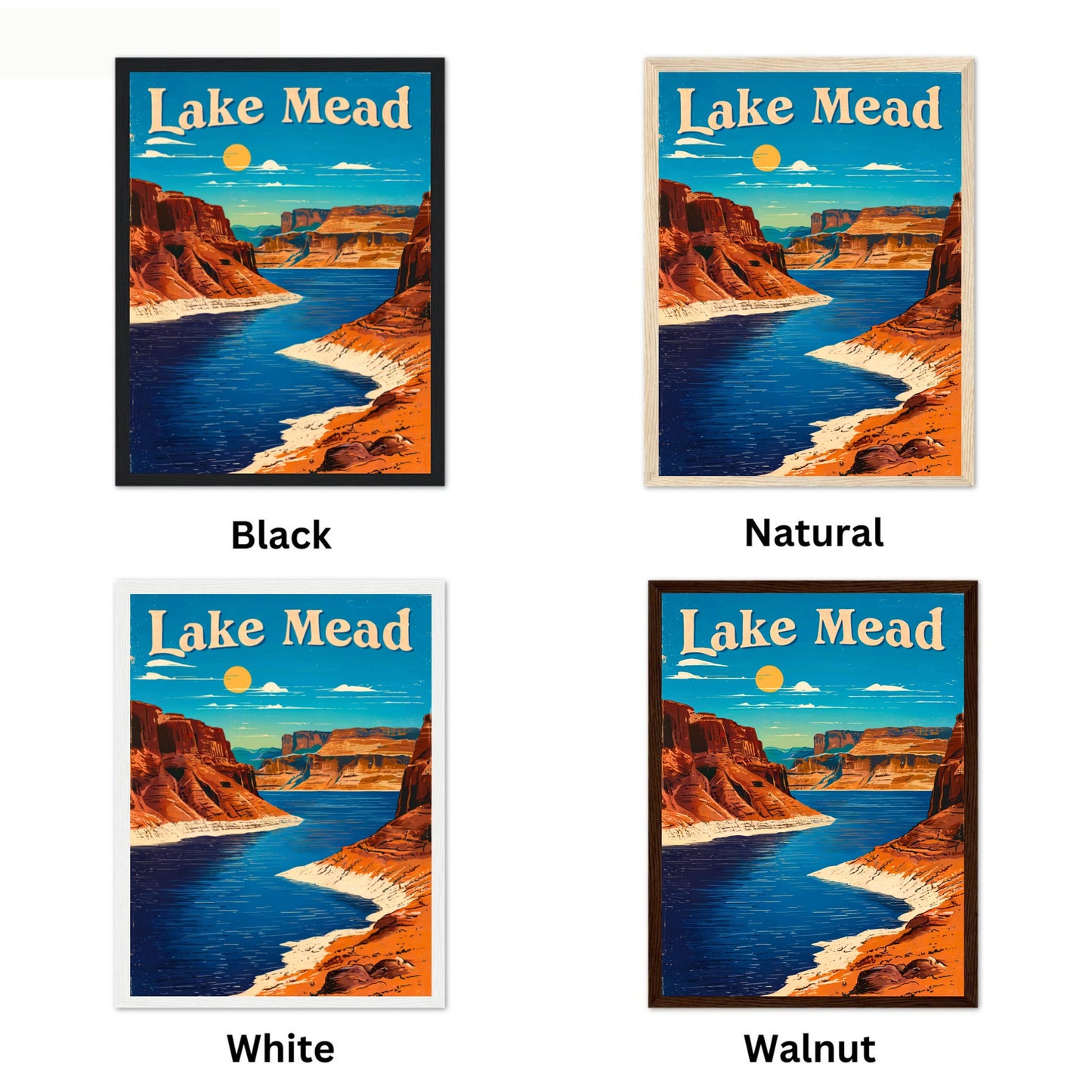 Lake Mead Vintage Travel Poster