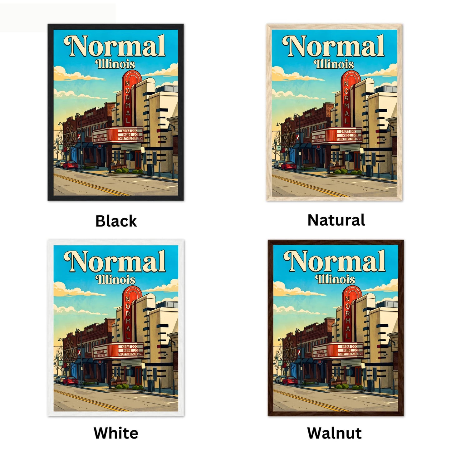 Normal, Illinois Vintage Travel Poster - Iconic Landmark