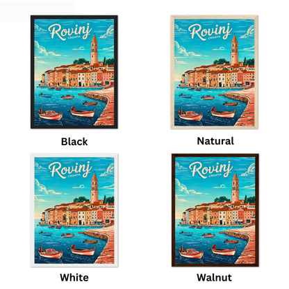 Rovinj, Vintage Travel Poster - Croatia, A Coastal Istrian Gem