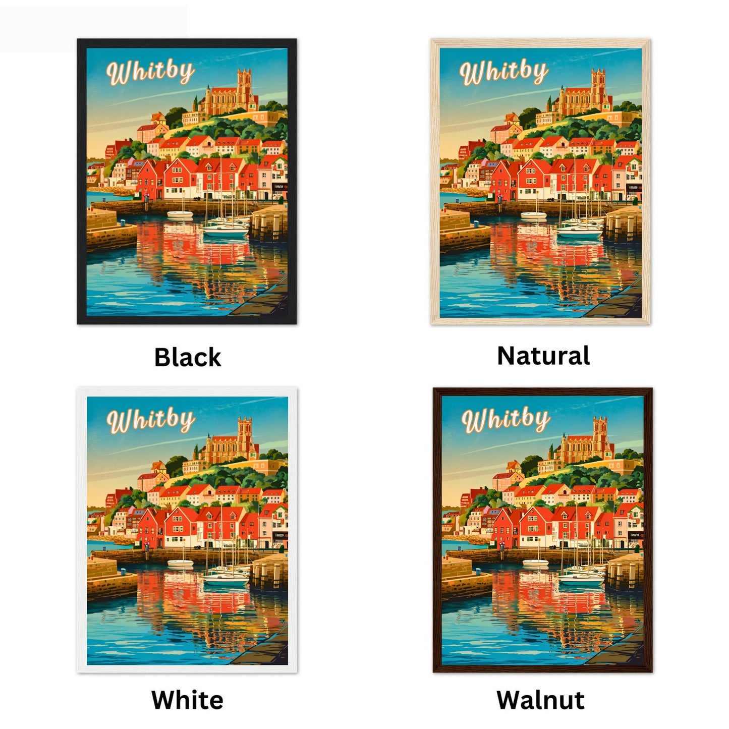 Whitby Vintage Travel Poster - Coastal Charm