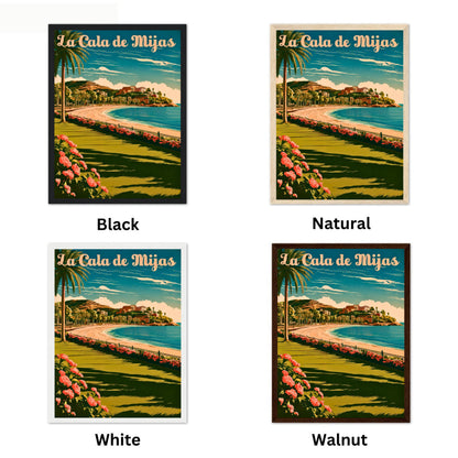 La Cala de Mijas Vintage Travel Poster - Golden Shores of La Cala