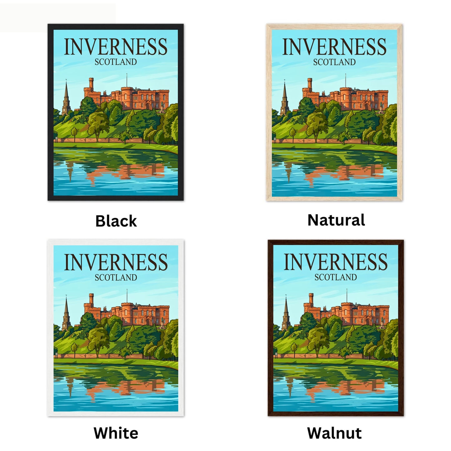 Inverness Vintage Travel Poster - The River Ness