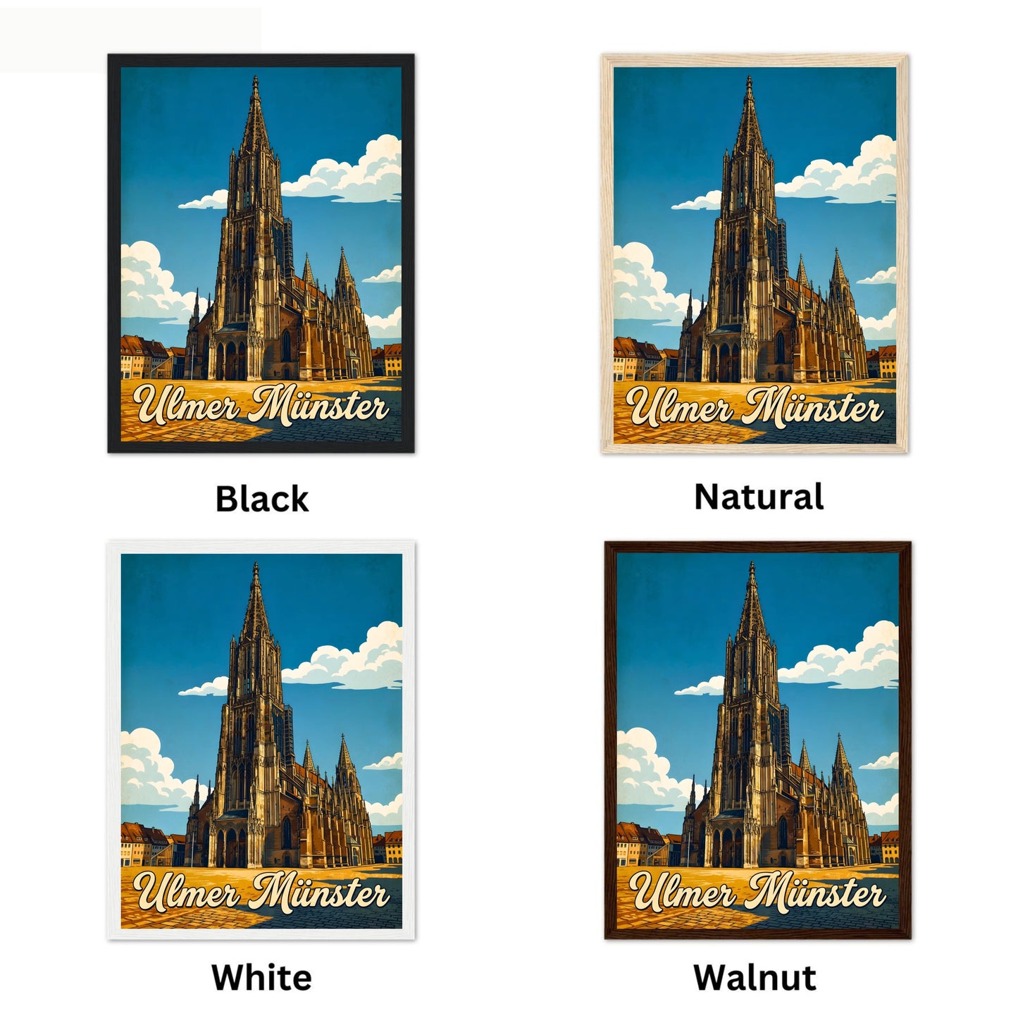 Ulmer Münster Vintage Travel Poster - Majesty in Stone