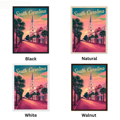 South Carolina Vintage Travel Poster  - Historic Street
