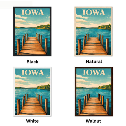 Iowa Vintage Travel Poster  - Spirit Lake