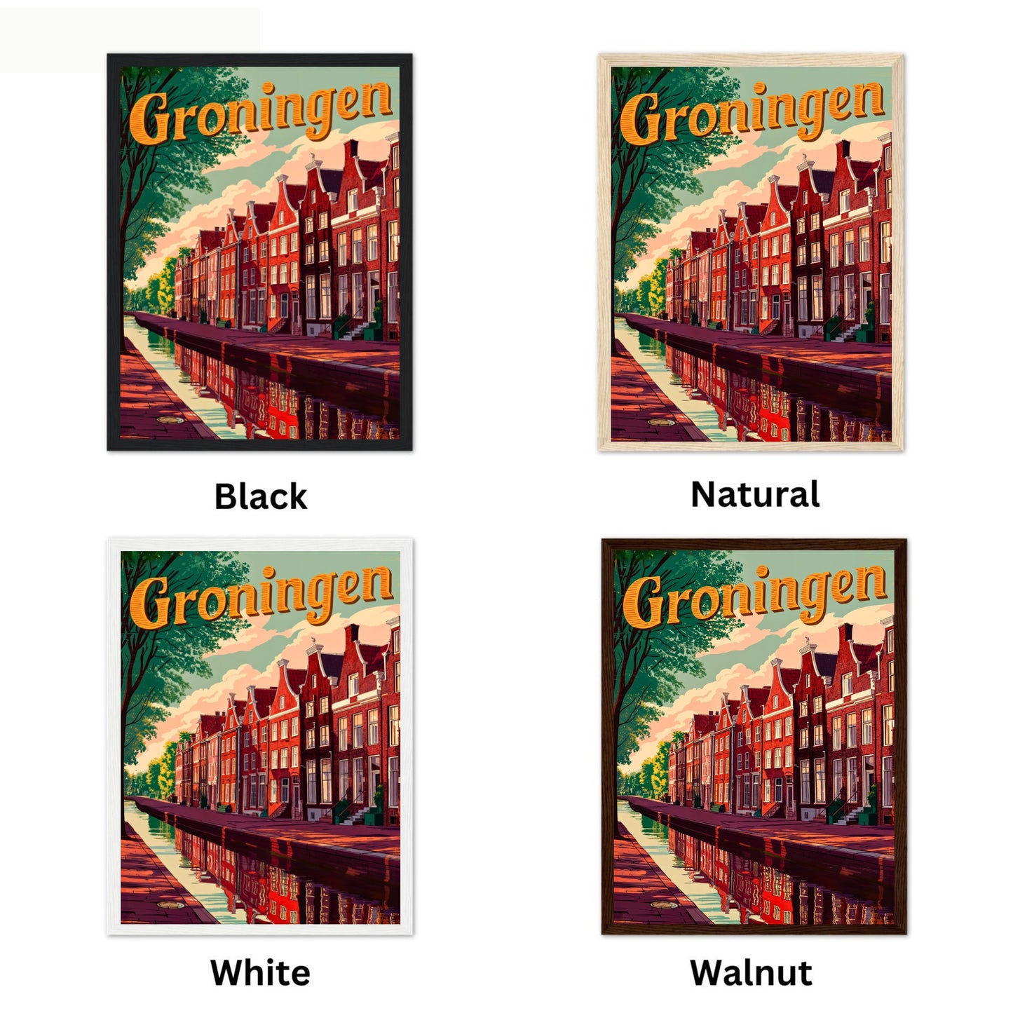 Groningen Vintage Travel Poster