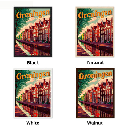 Groningen Vintage Travel Poster