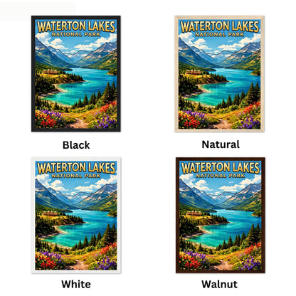 Waterton Lakes National Park Vintage Travel Poster - Light and Wind