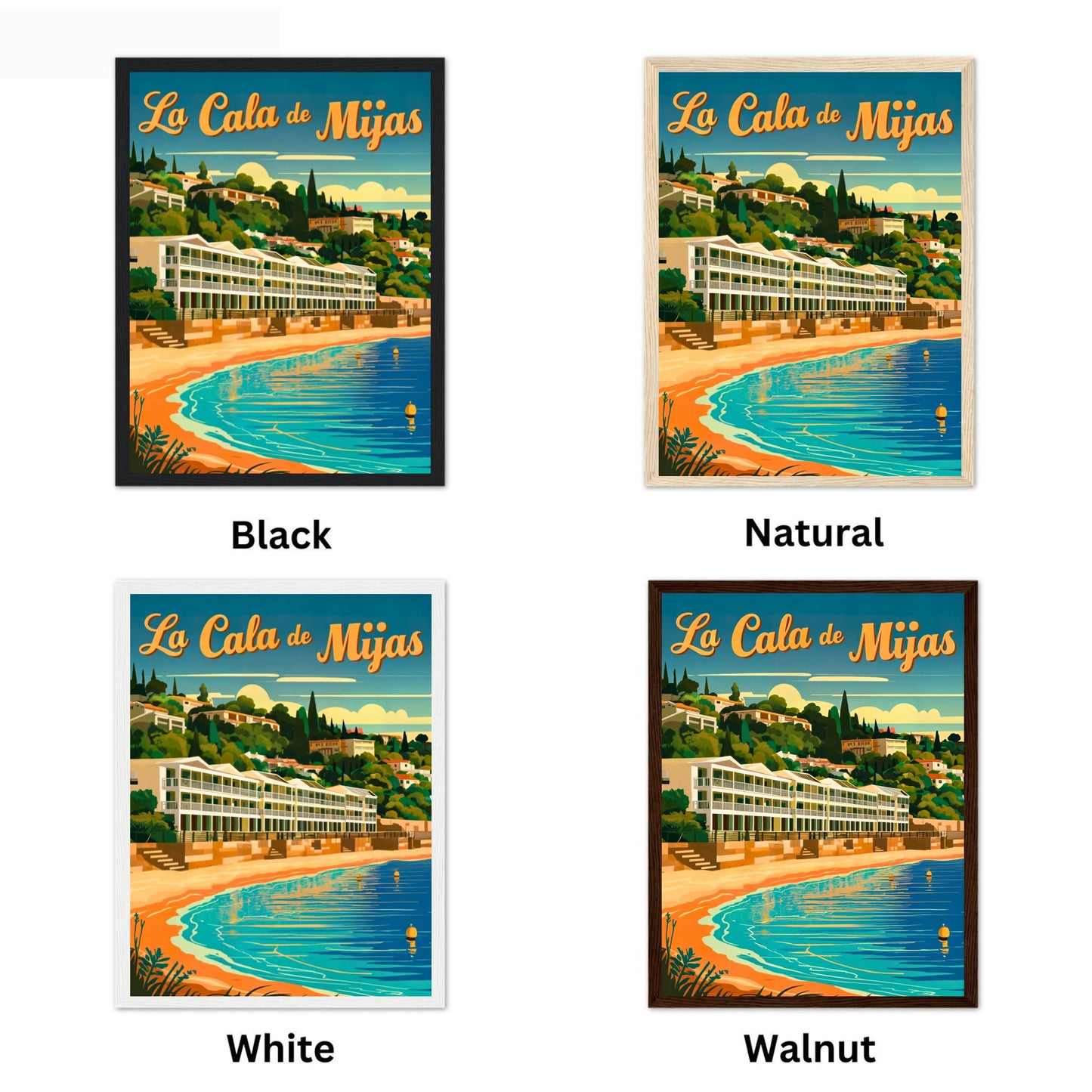 La Cala de Mijas Vintage Travel Poster - Mediterranean Escape