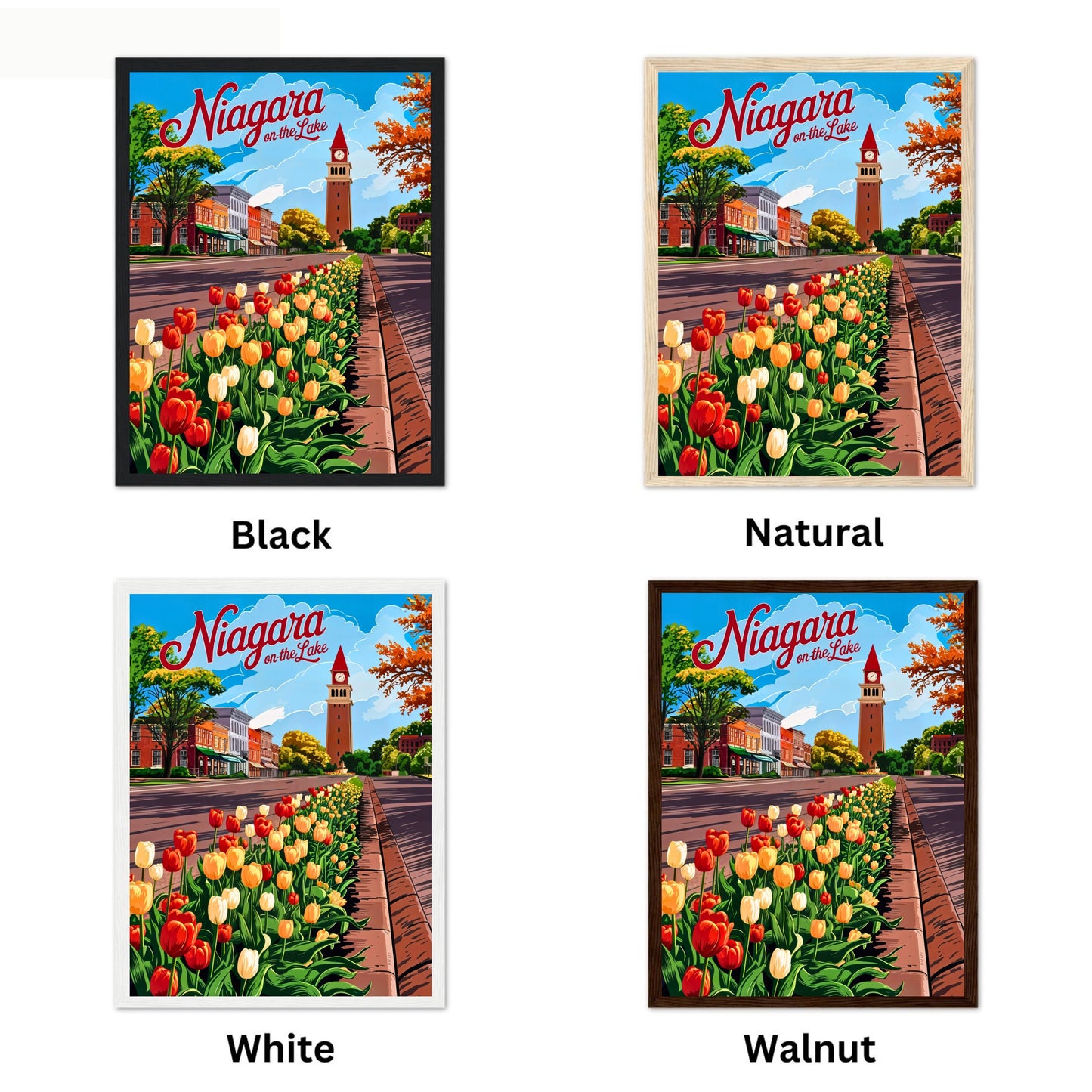 Niagara-on-the-Lake Vintage Travel Poster - Where Flowers Line the Streets