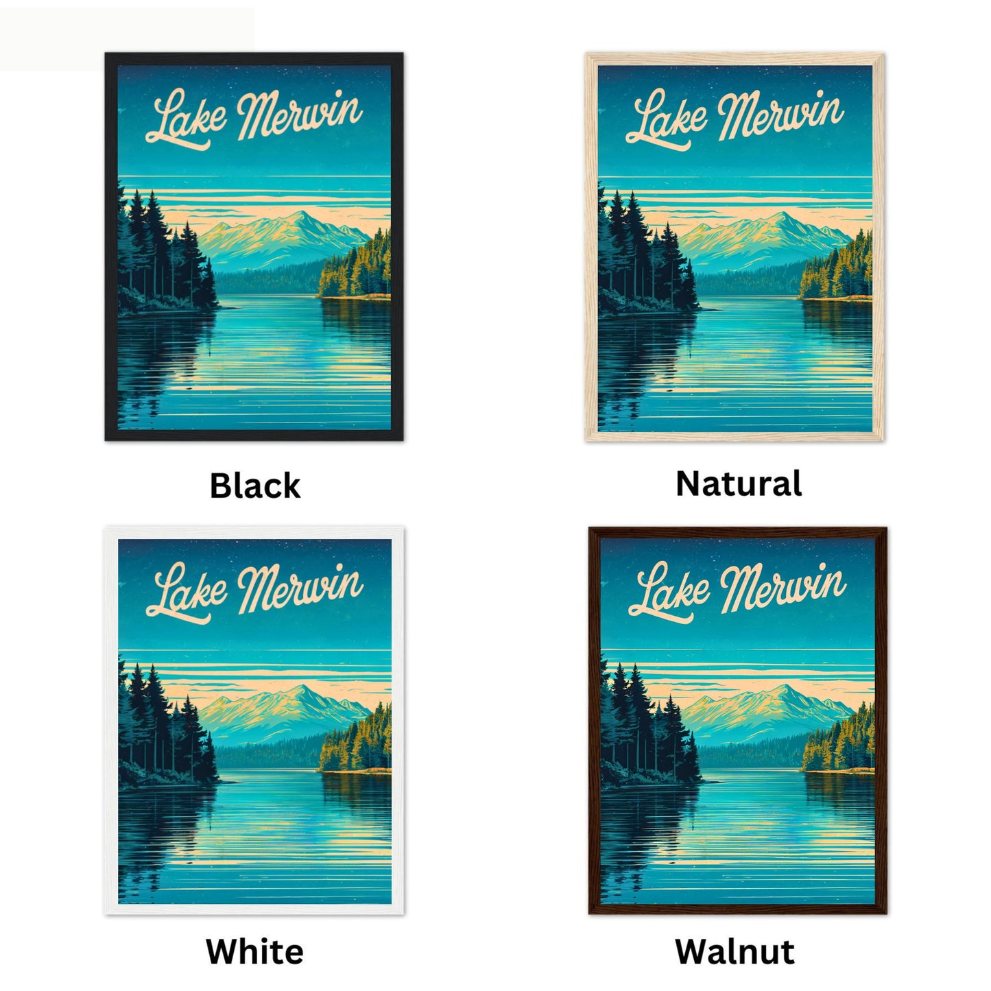 Lake Merwin Vintage Travel Poster - Explore the Beauty of Lake in Washington