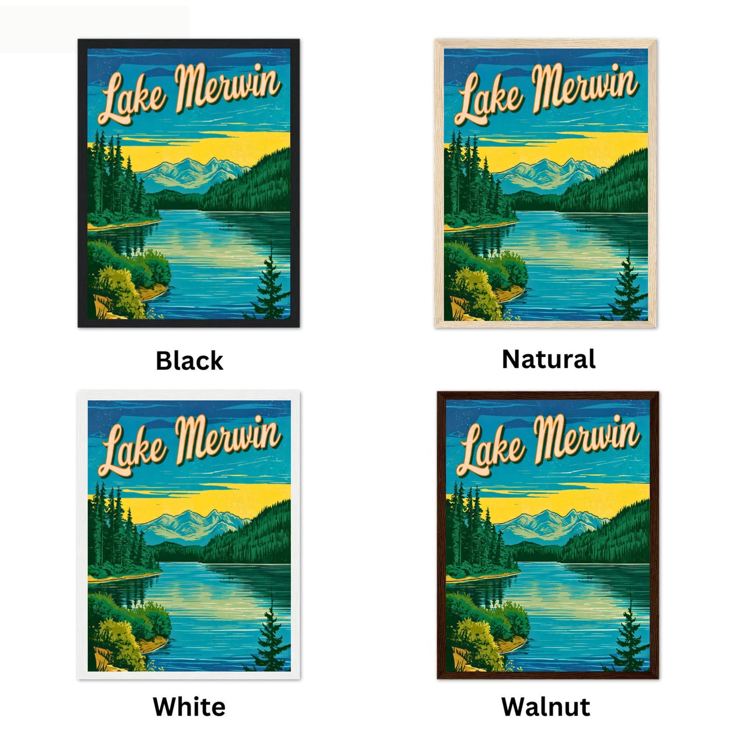 Lake Merwin Vintage Travel Poster