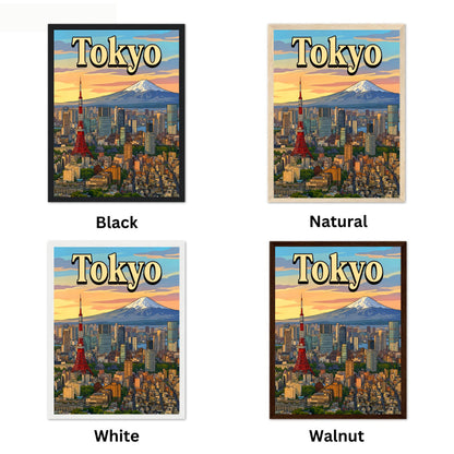 Tokyo Vintage Travel Poster - Japan Captivating Above View
