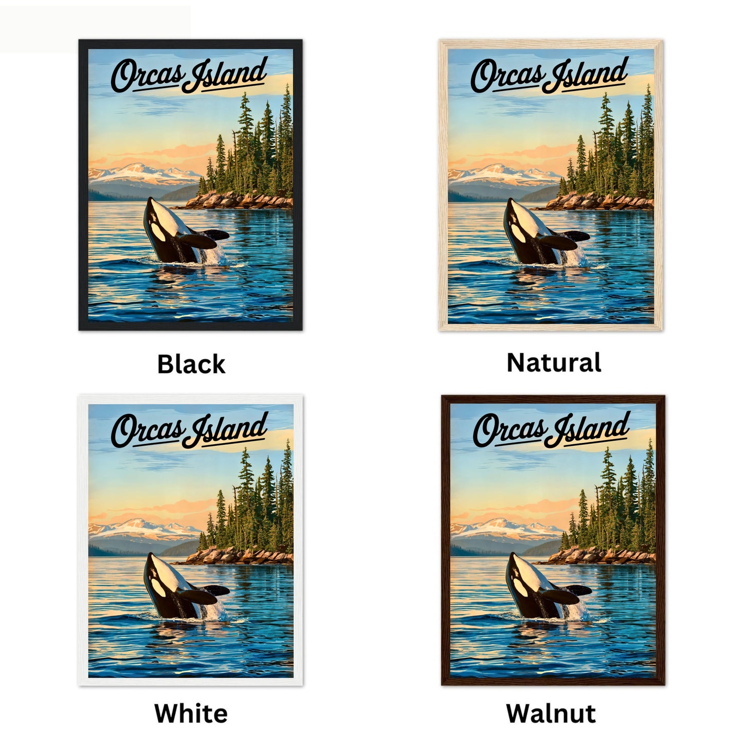 Orcas Island Vintage Travel Poster -  Wild Waters of the San Juans