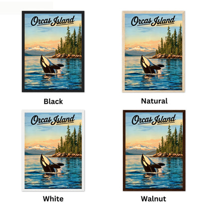 Orcas Island Vintage Travel Poster -  Wild Waters of the San Juans