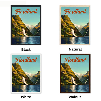 Fiordland Vintage Travel Poster