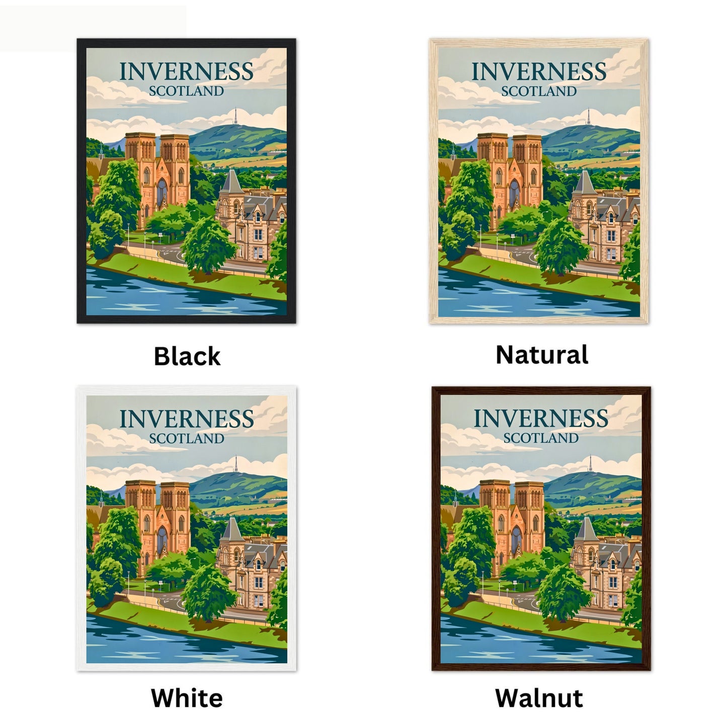 Inverness Vintage Travel Poster - Riverside