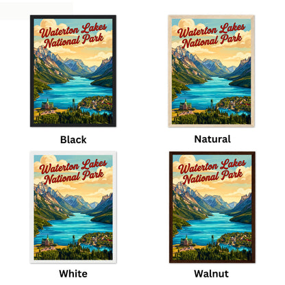 Waterton Lakes National Park Vintage Travel Poster - Edge of the Rockies