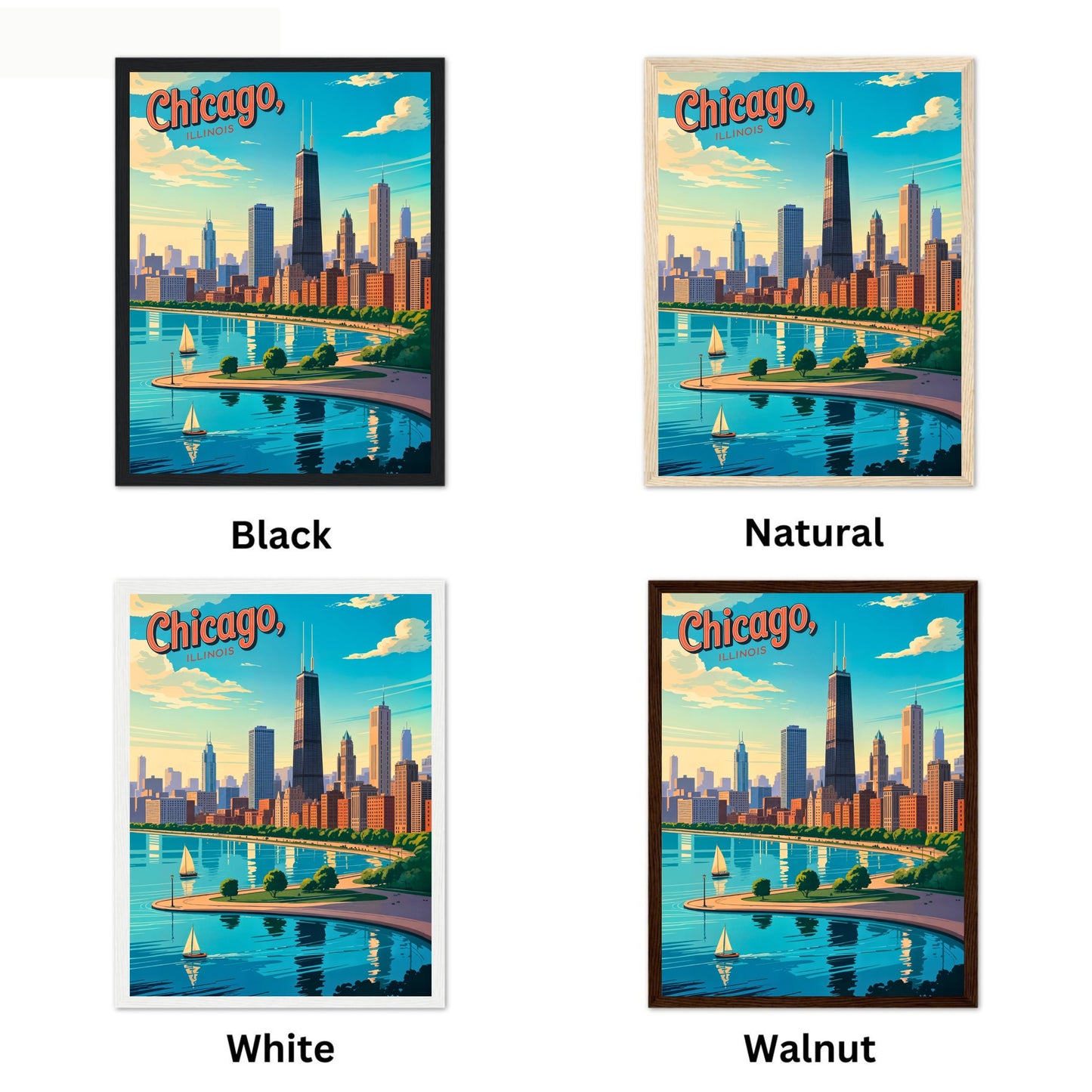 Chicago Vintage Travel Poster - The Windy City