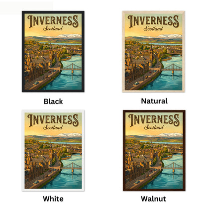Inverness Vintage Travel Poster - Northern Urban Calm