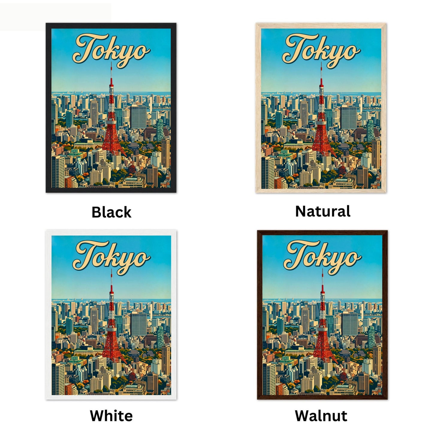 Tokyo Vintage Travel Poster - Tower