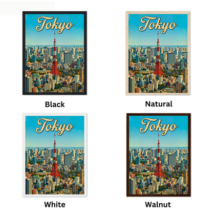 Tokyo Vintage Travel Poster - Tower