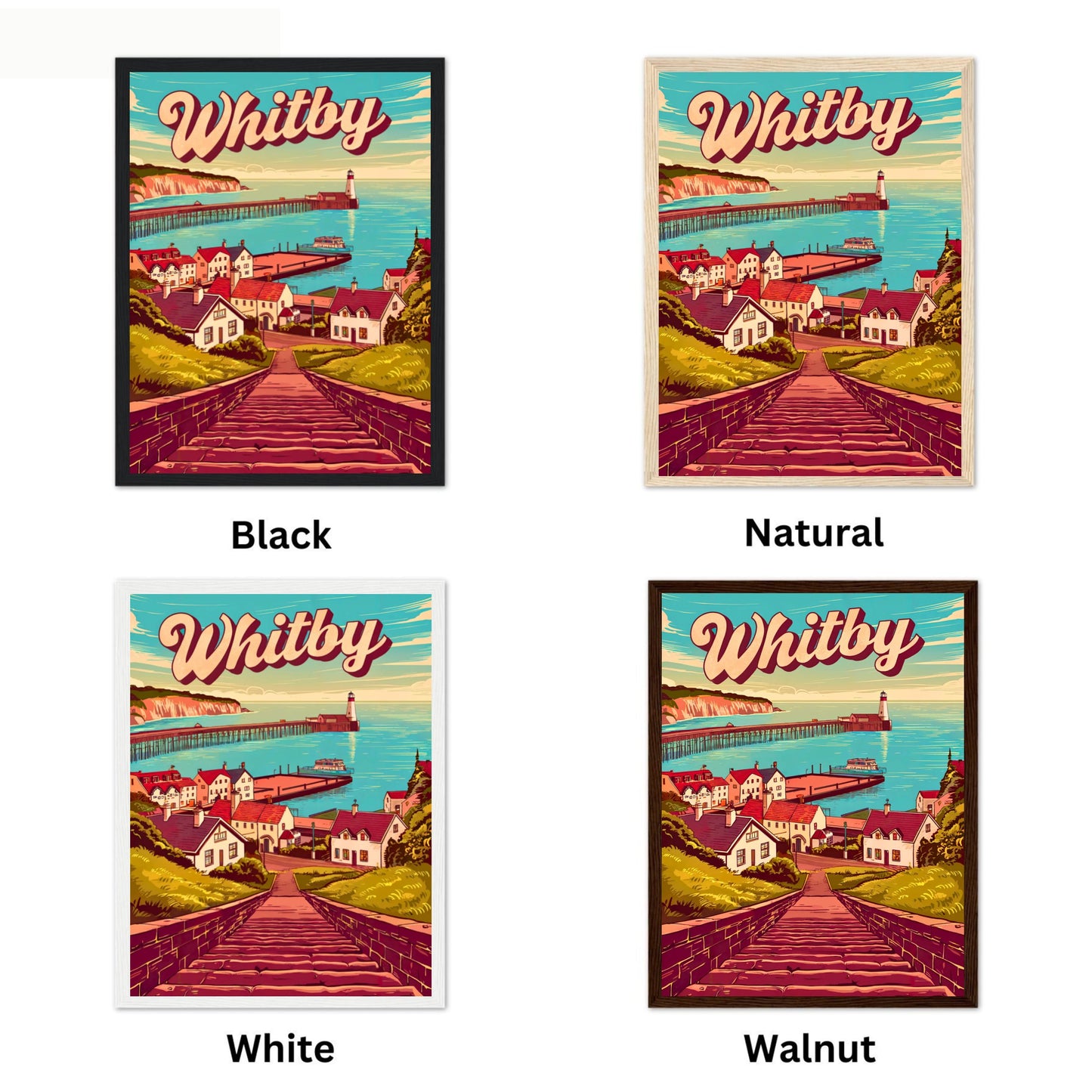 Whitby Vintage Travel Poster