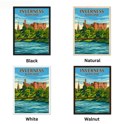 Inverness Vintage Travel Poster - Scotland Landmarks