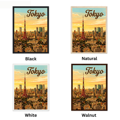Tokyo Vintage Travel Poster - Iconic Japan' Tower