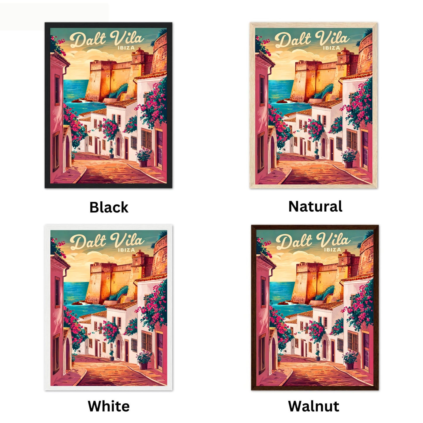 Dalt Vila Vintage Travel Poster - Mesmerizing Street View in Ibiza
