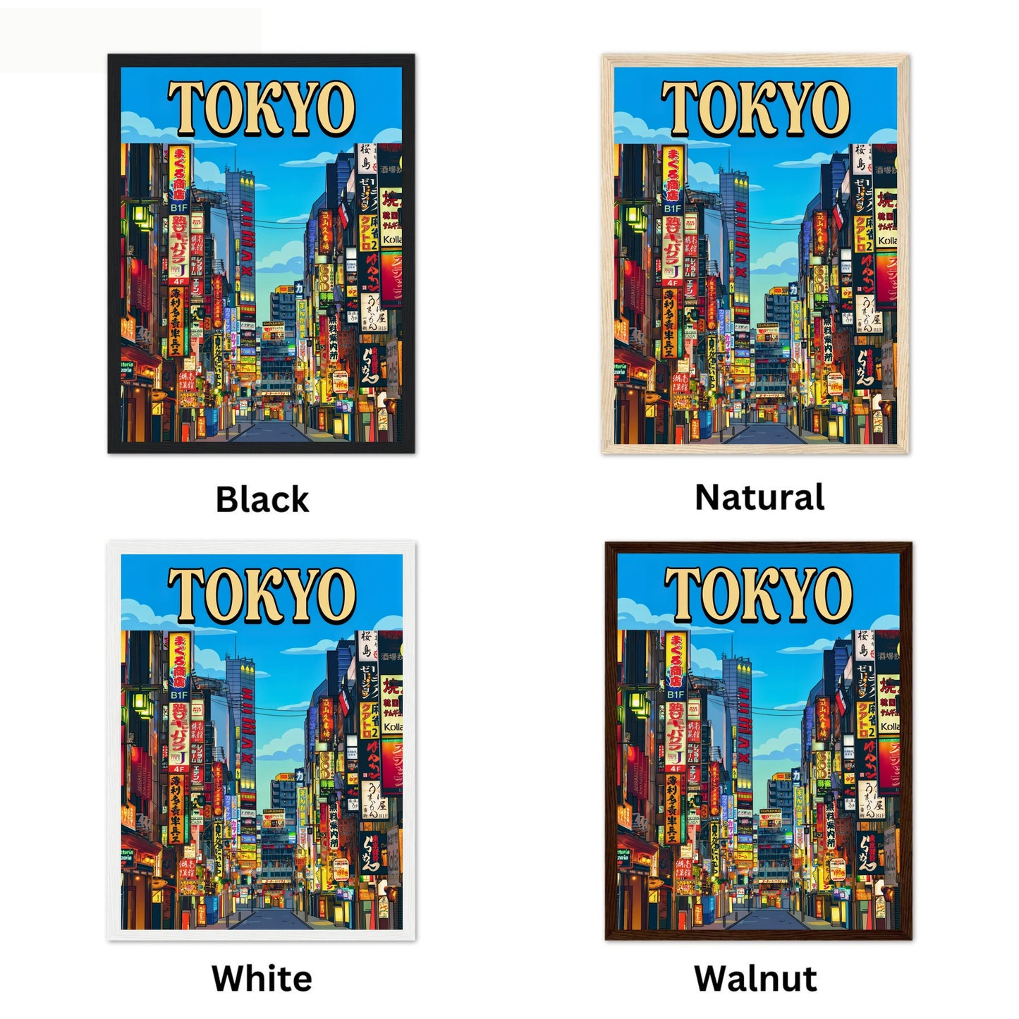 Tokyo Vintage Travel Poster - Before Dark Street View