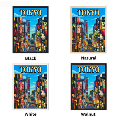 Tokyo Vintage Travel Poster - Before Dark Street View