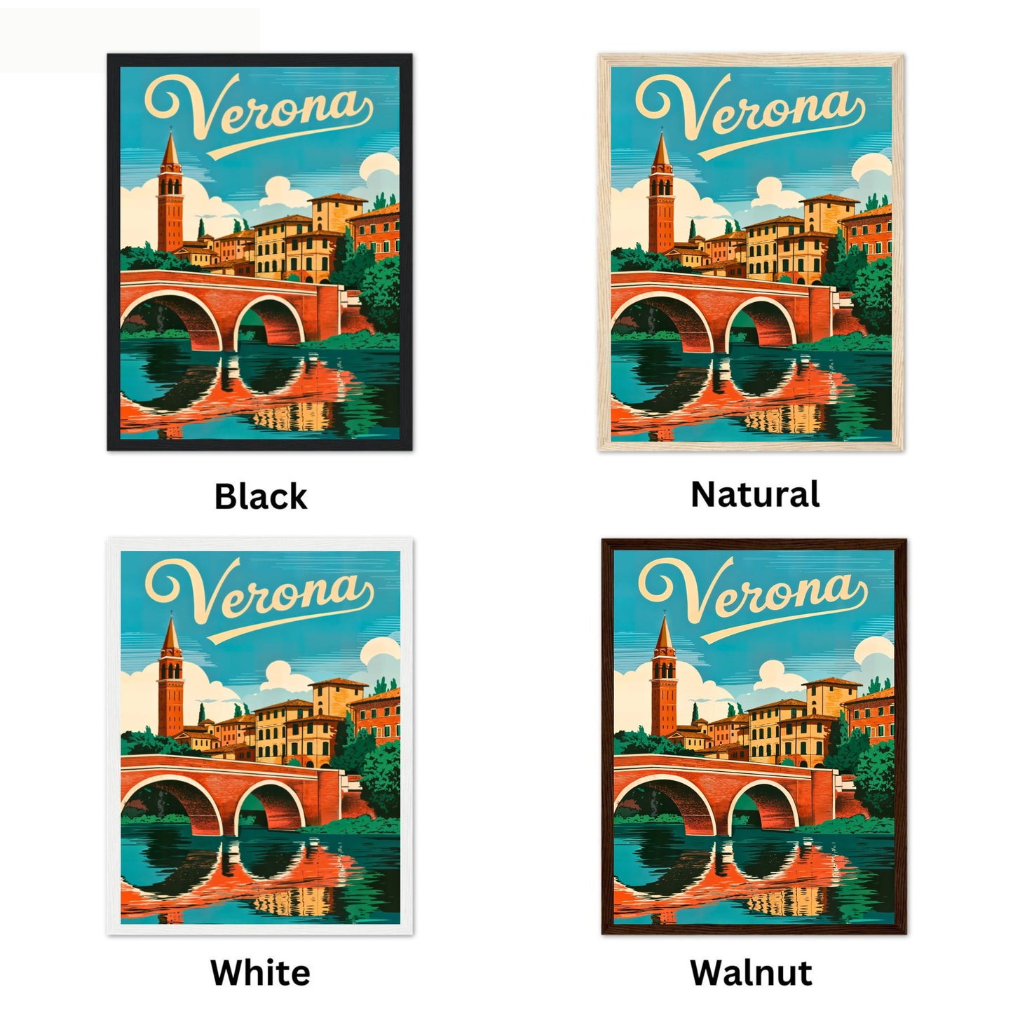 Verona, Italy Vintage Travel Poster - Escape to Enchanting Verona