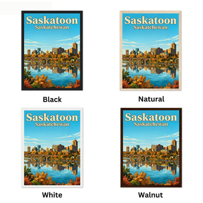 Saskatoon Vintage Travel Poster - Heart of Saskatchewan