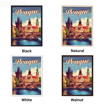 Prague Vintage Travel Poster - Spain