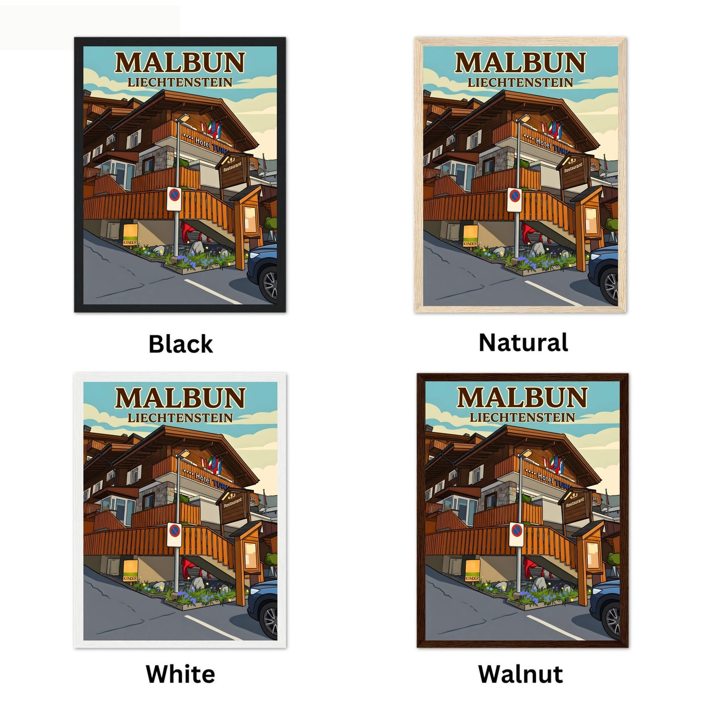 Malbun Vintage Travel Poster - Staycation