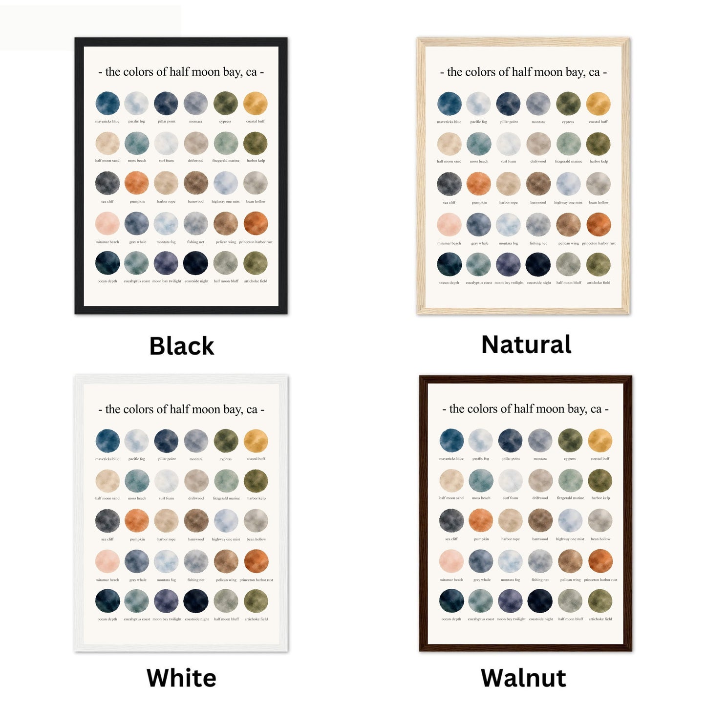 The Colors of  Half Moon Bay, CA  - Watercolor Print