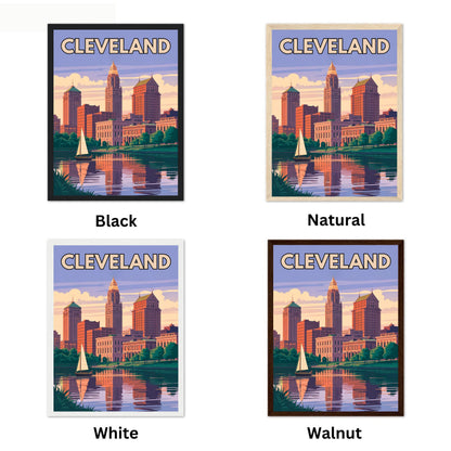 Cleveland Vintage Travel Poster - Heartbeat of Ohio