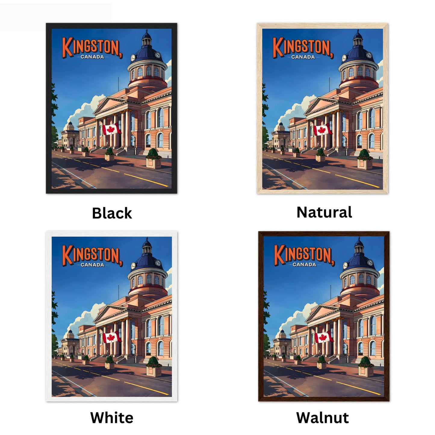 Kingston Vintage Travel Poster - The Heart of Downtown