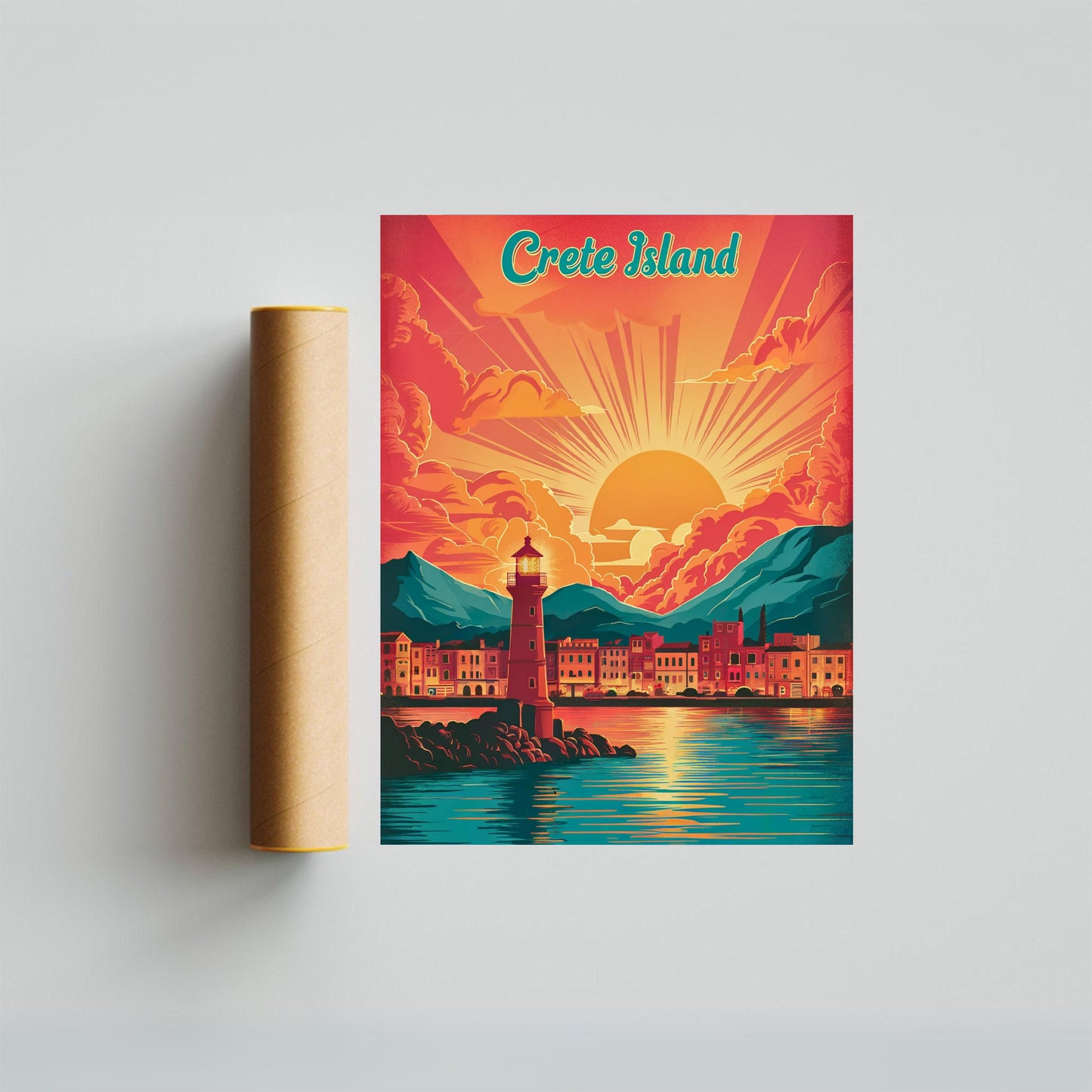 Crete Vintage Travel Poster